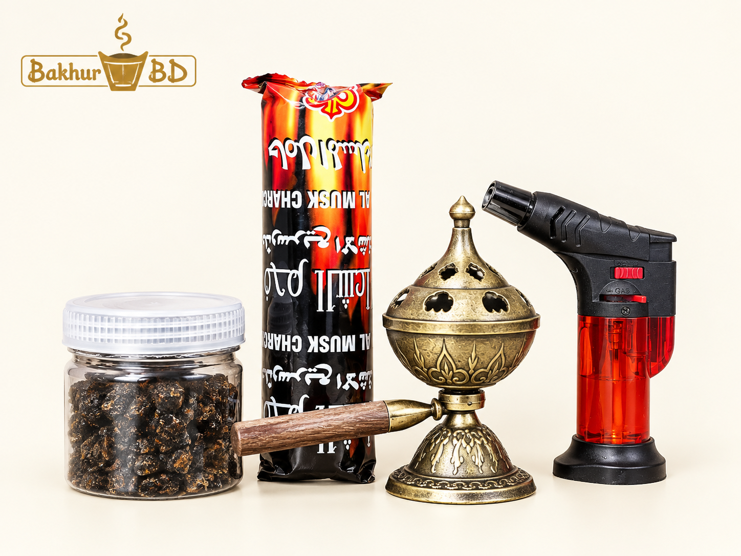 China Metal, wooden handle Burner package